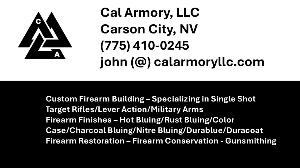 Cal Armory LLC custom firearms gunsmithing services in Carson City, Nevada